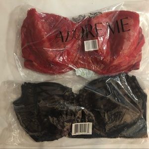 Set of 2 Adore Me Lace Wired Bras 38DDD